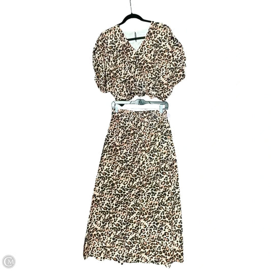 Skirt Set 2pc By Entro In Leopard Print, Size: M