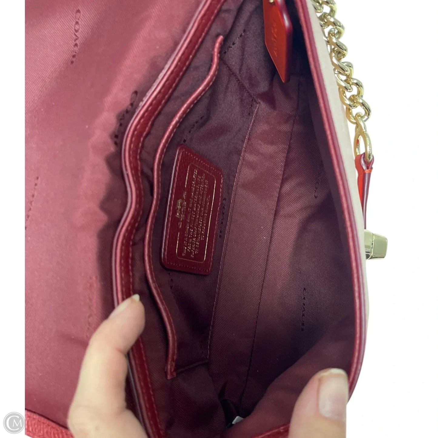 Crossbody Designer By Coach, Size: Small