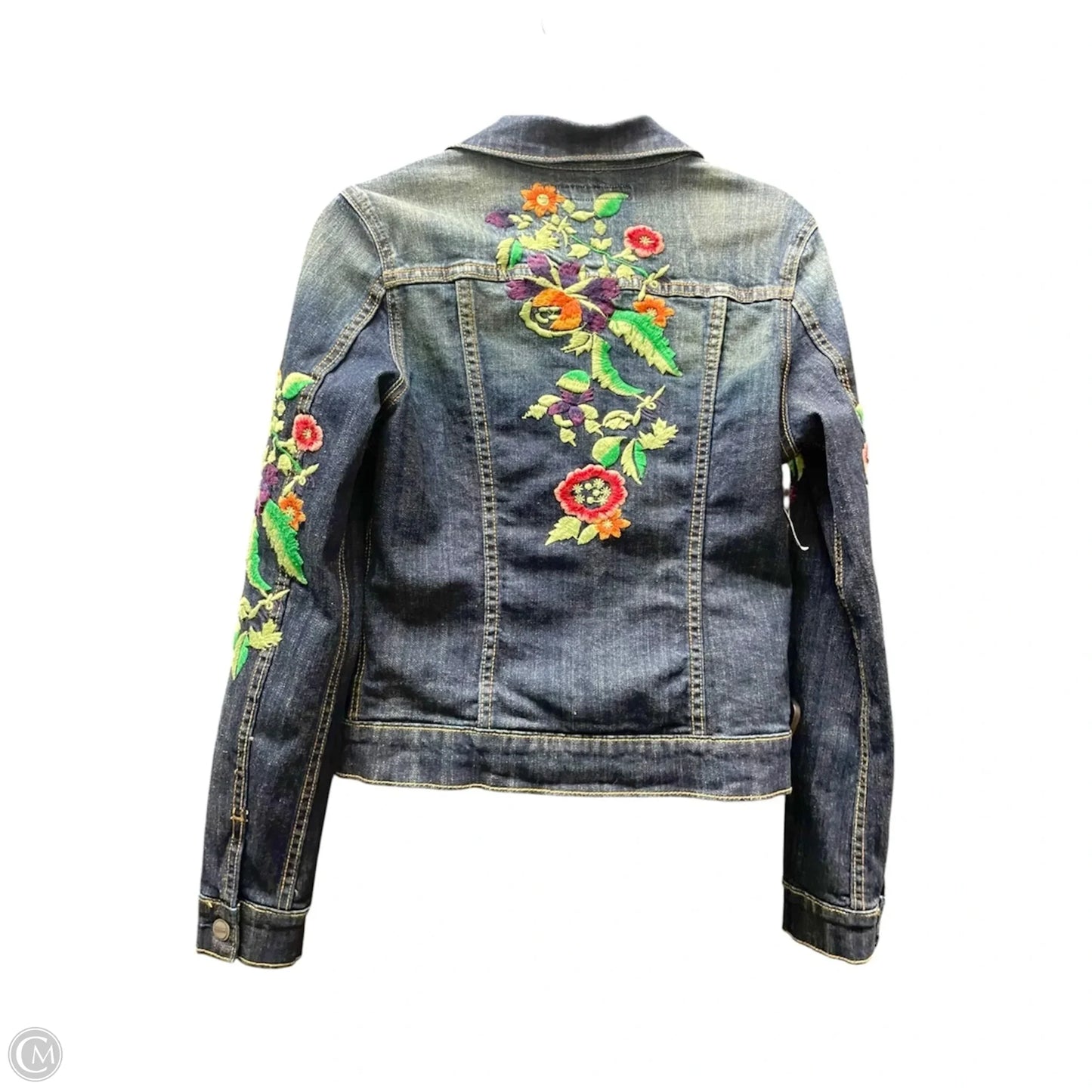 Jacket Denim By Driftwood In Floral Print, Size: M