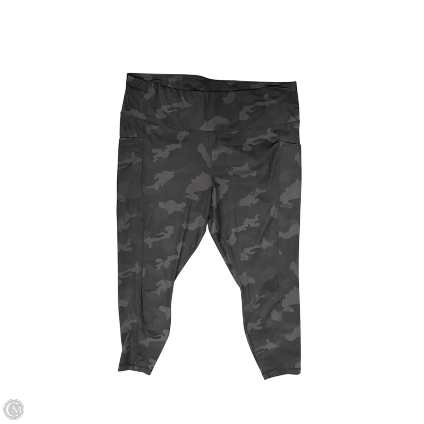 Athletic Leggings By Yogalicious In Camouflage Print, Size: 3x