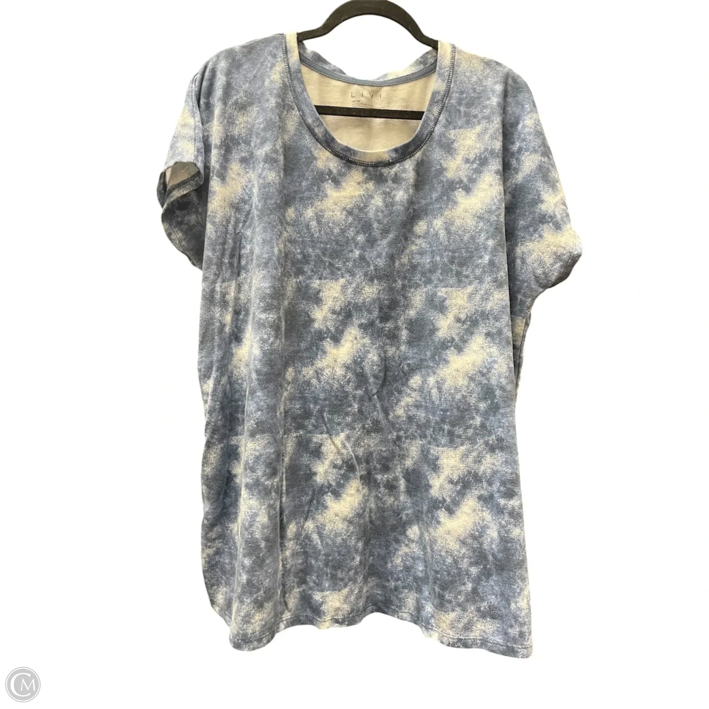 Top Short Sleeve By Livi Active In Tie Dye Print, Size: 2x