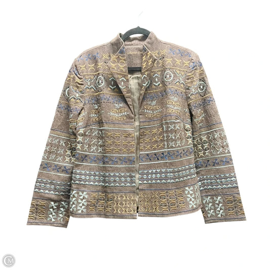 Blazer By Coldwater Creek In Blue & Brown, Size: 12