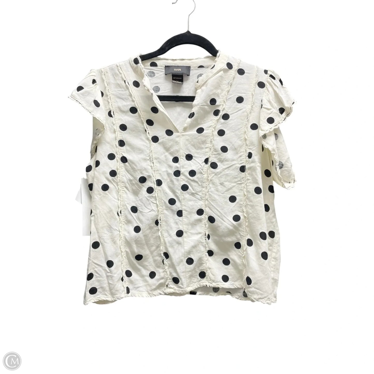 Top Short Sleeve By RAIN In Polkadot Pattern, Size: Mp