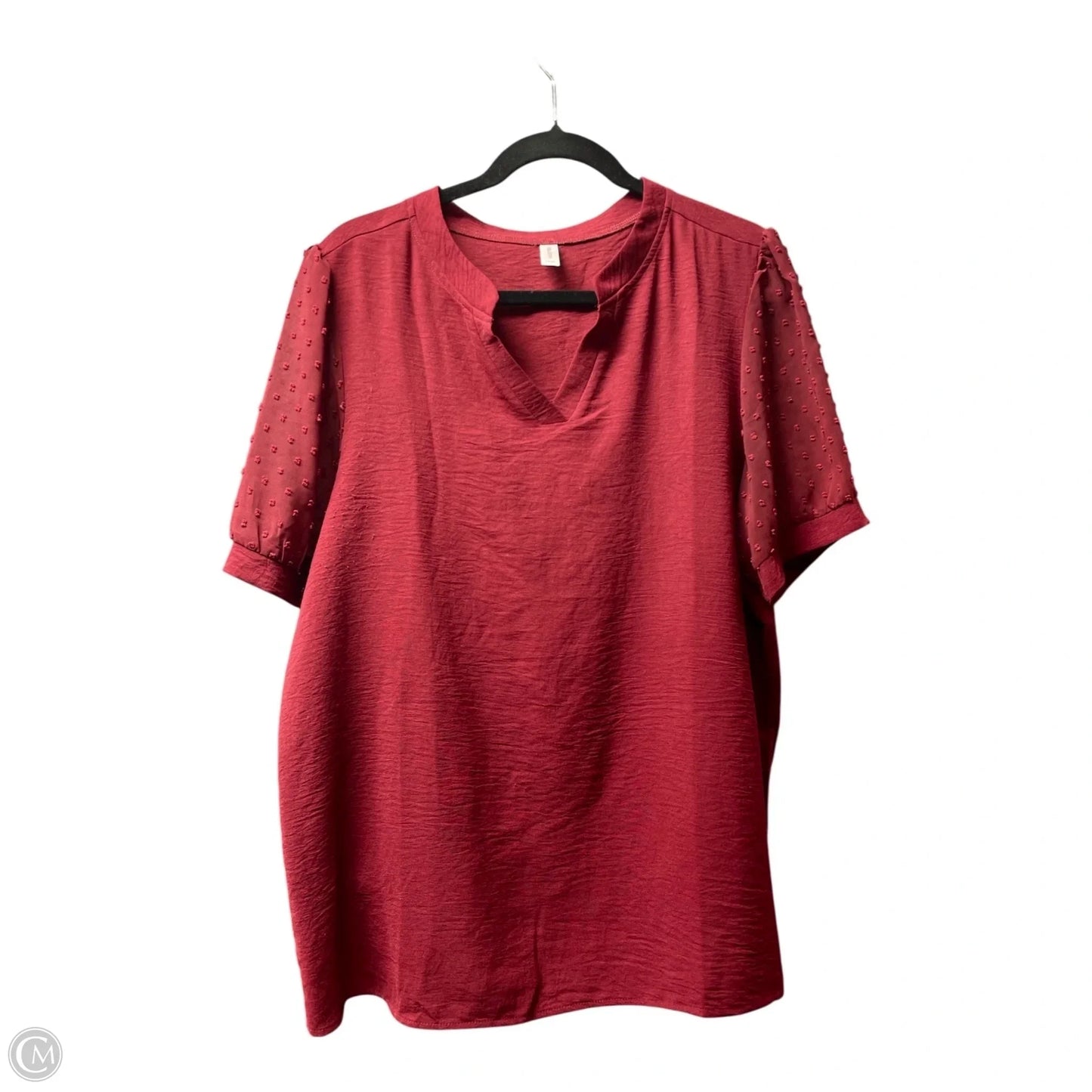 Top Short Sleeve By Clothes Mentor In Maroon, Size: L