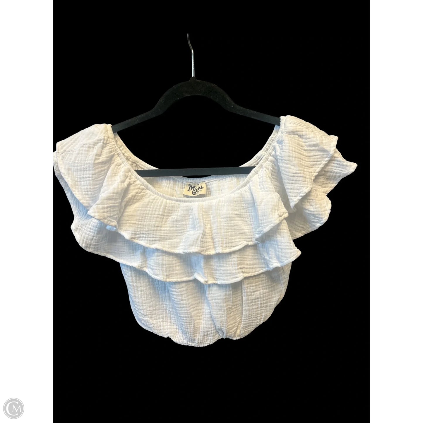 Top Short Sleeve By Mumu In White, Size: S