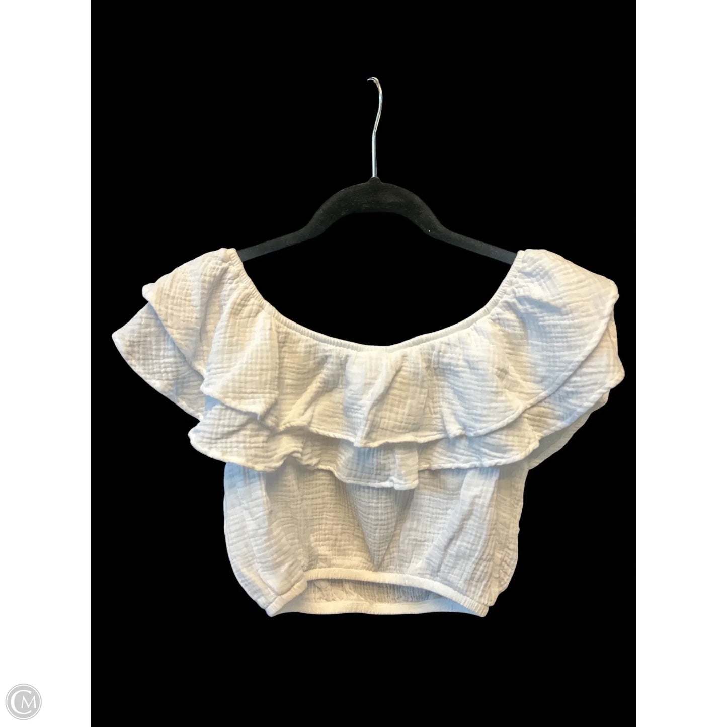 Top Short Sleeve By Mumu In White, Size: S