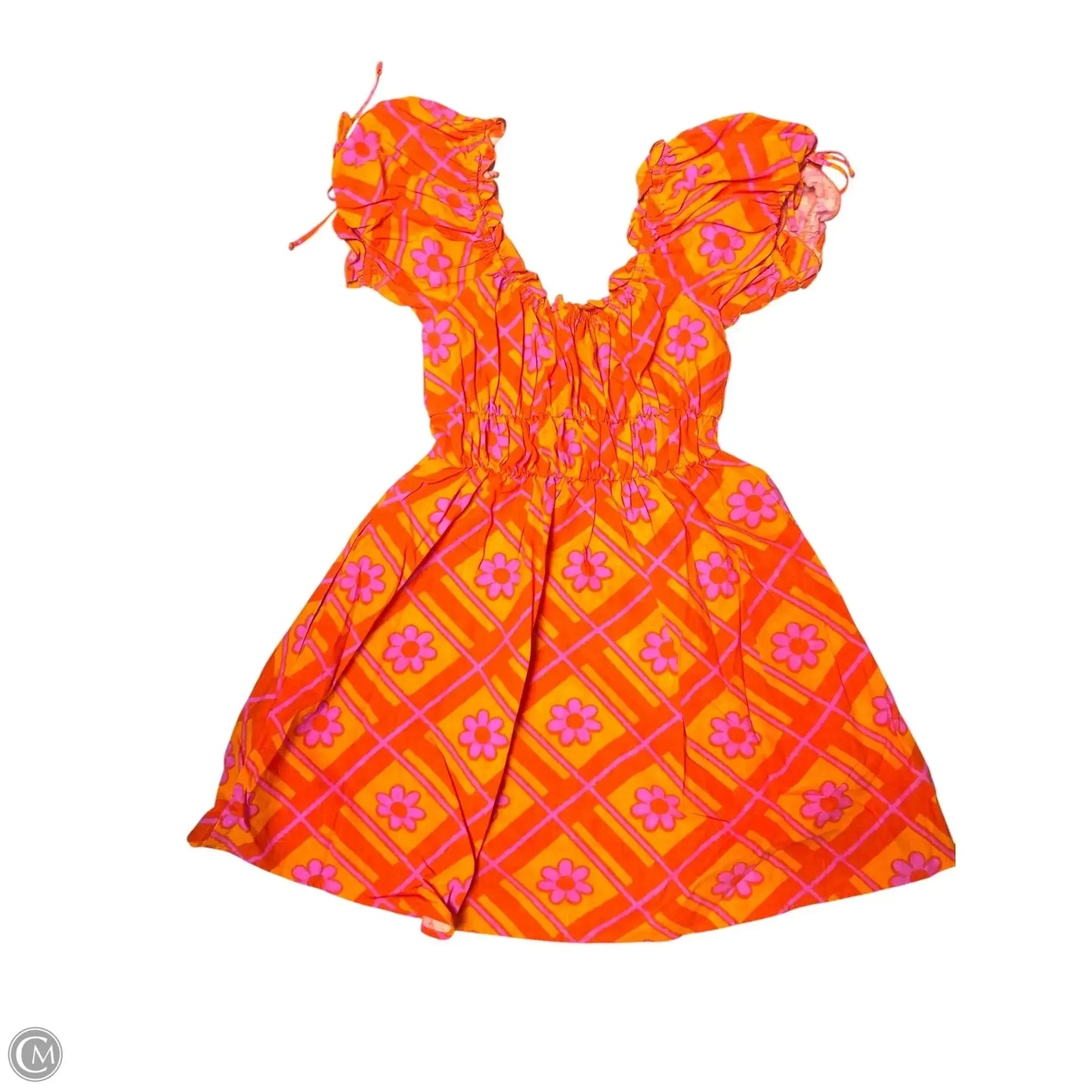 Dress Casual Short By Mumu In Orange & Pink, Size: Xs