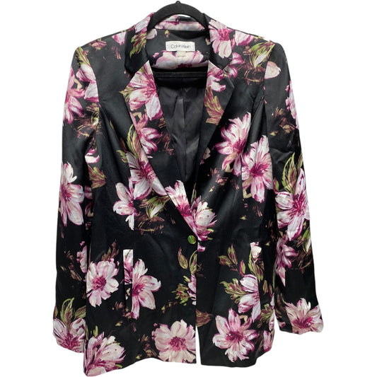 Blazer By Calvin Klein In Floral Print, Size: 12