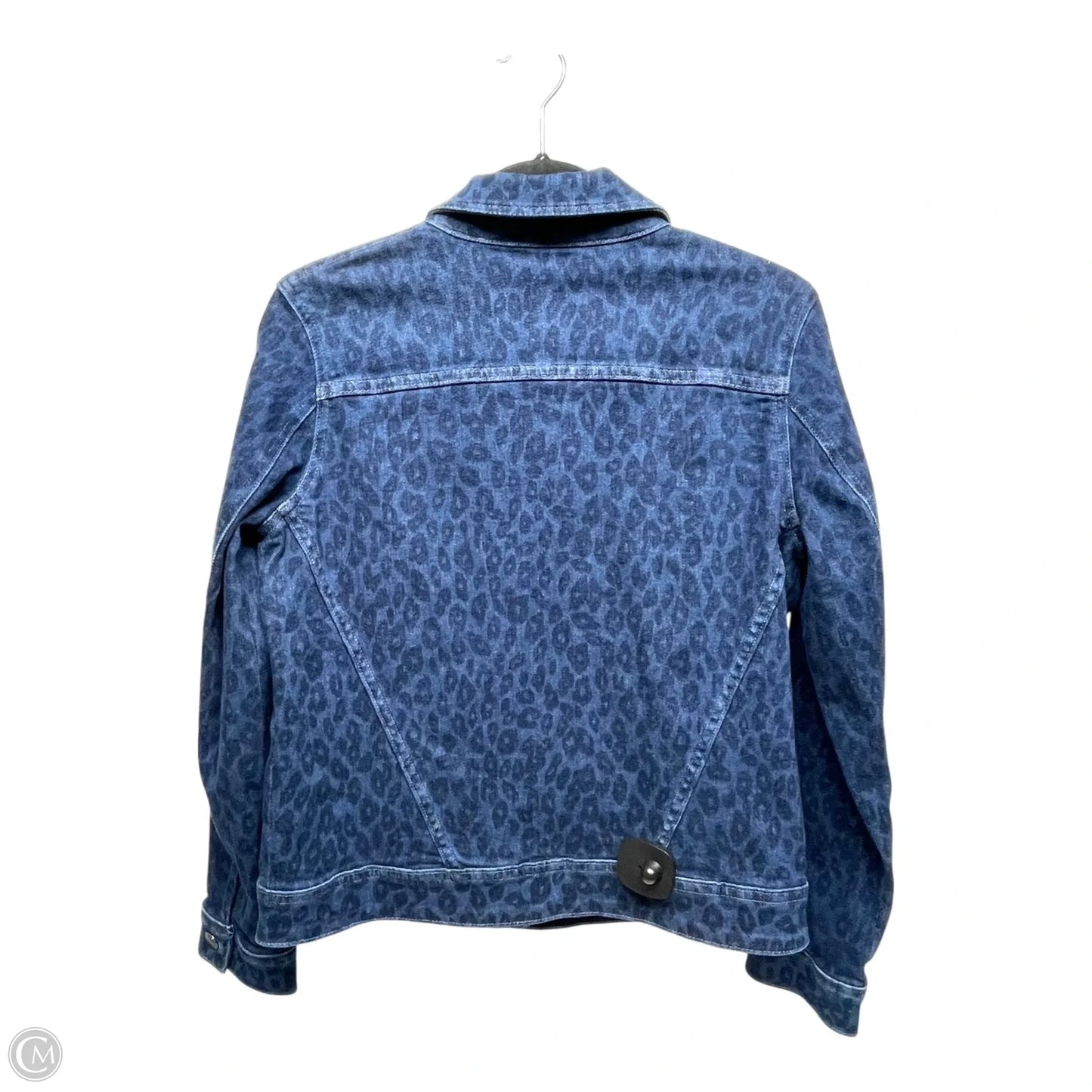 Jacket Denim By Chicos In Animal Print, Size: S