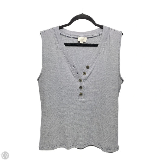 Top Sleeveless By Loft In Striped Pattern, Size: Xl