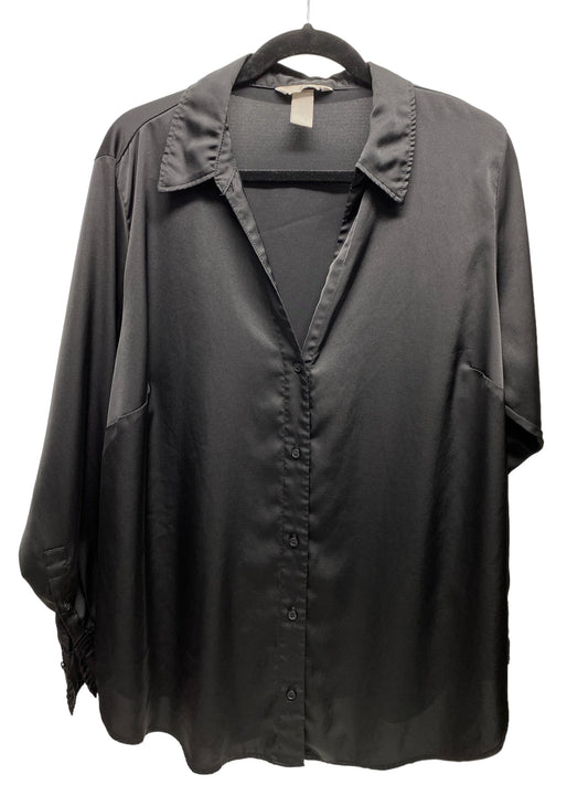 Top Long Sleeve By H&m In Black, Size: Xl