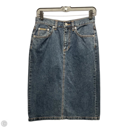 Skirt Mini & Short By Calvin Klein In Blue Denim, Size: 2
