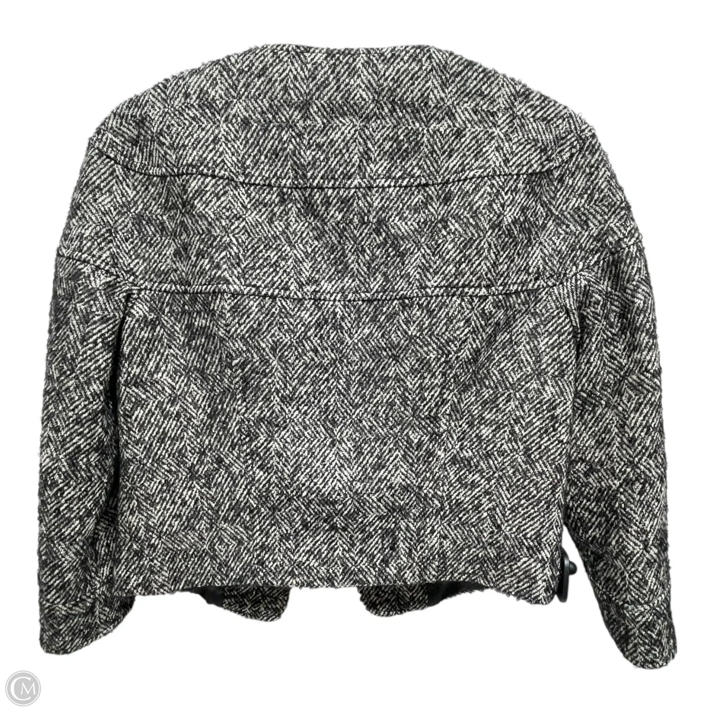 Blazer Designer By Lafayette 148 In Black & Cream, Size: 2