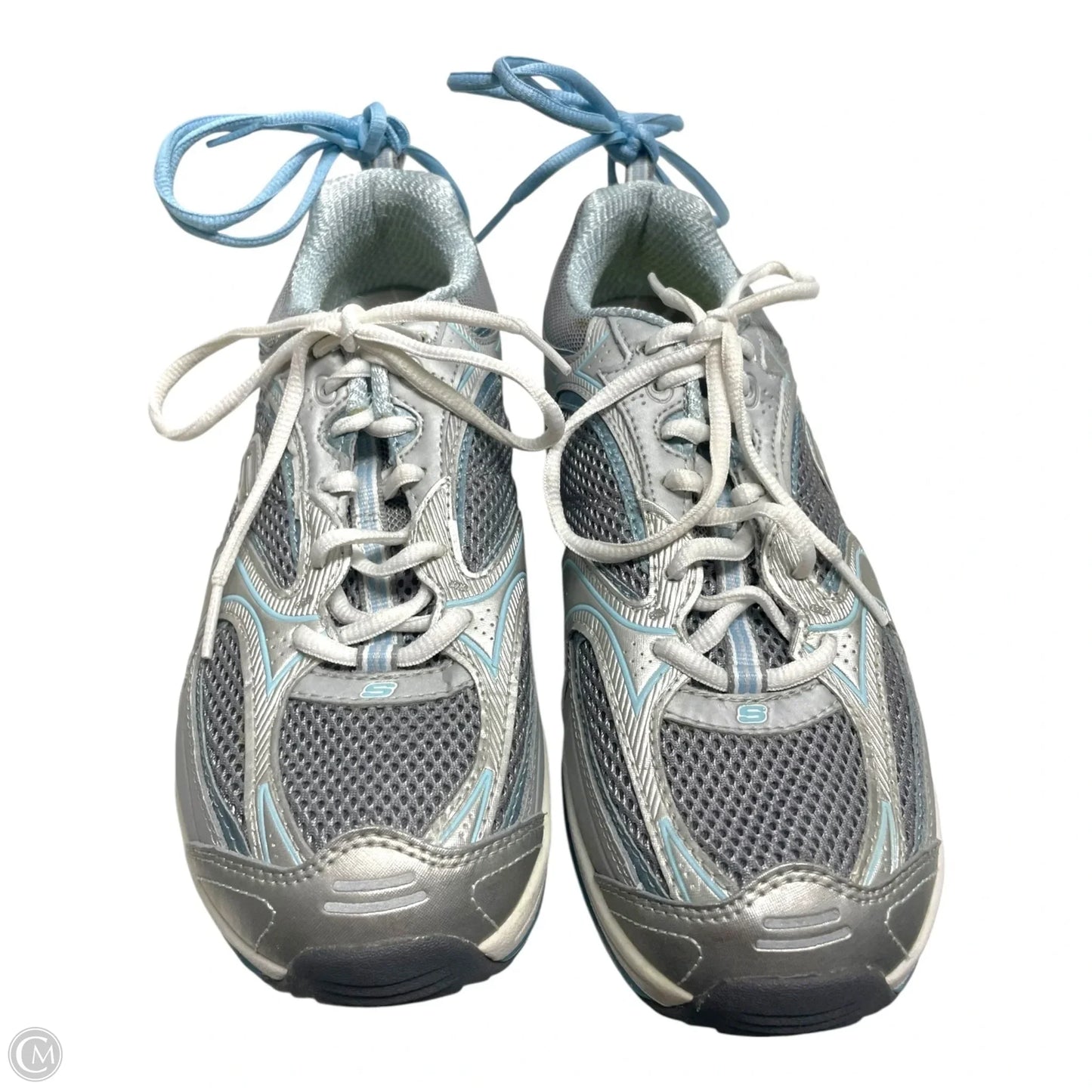 Shoes Athletic By Skechers In Blue & Grey, Size: 9