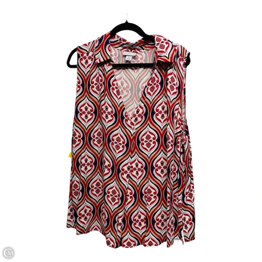 Top Sleeveless By Liz Claiborne In Multi-colored, Size: 3x
