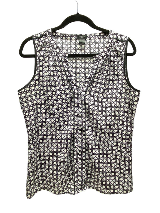 Top Sleeveless By Ann Taylor In Black & White, Size: S