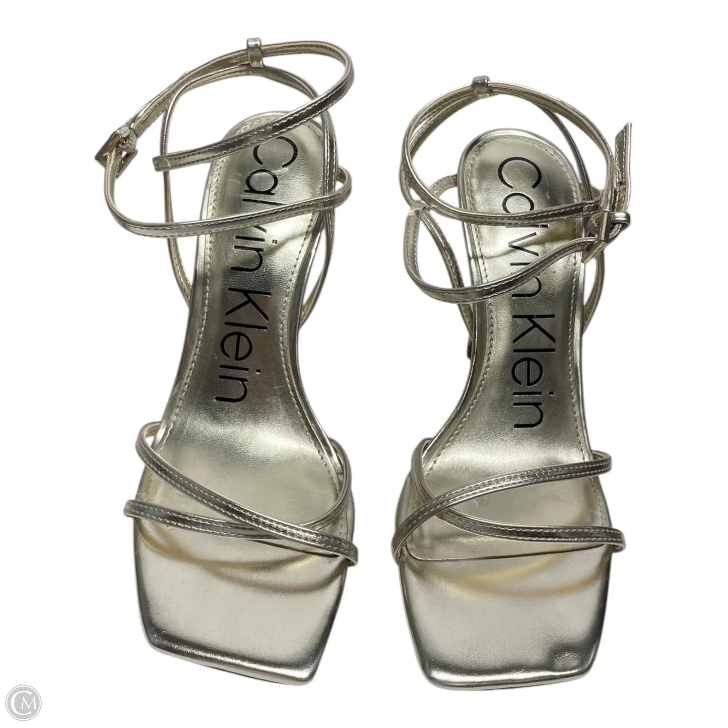 Shoes Heels Stiletto By Calvin Klein In Gold, Size: 7.5