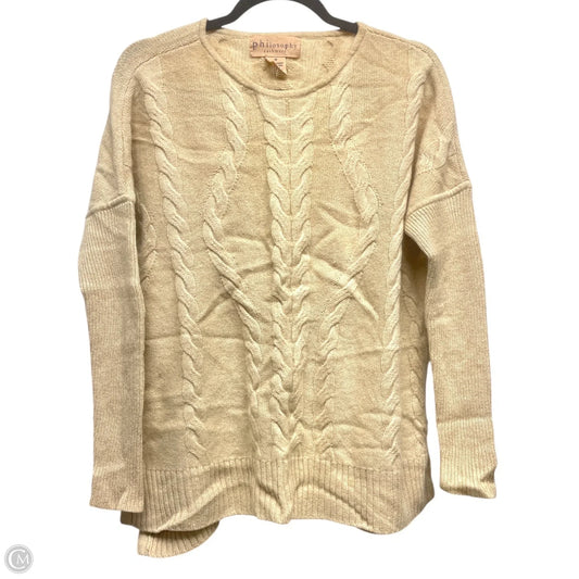Sweater By Philosophy In Tan, Size: M
