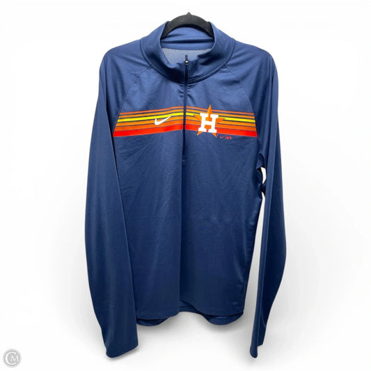 Athletic Sweatshirt Collar By Nike Apparel In Navy, Size: Xxl