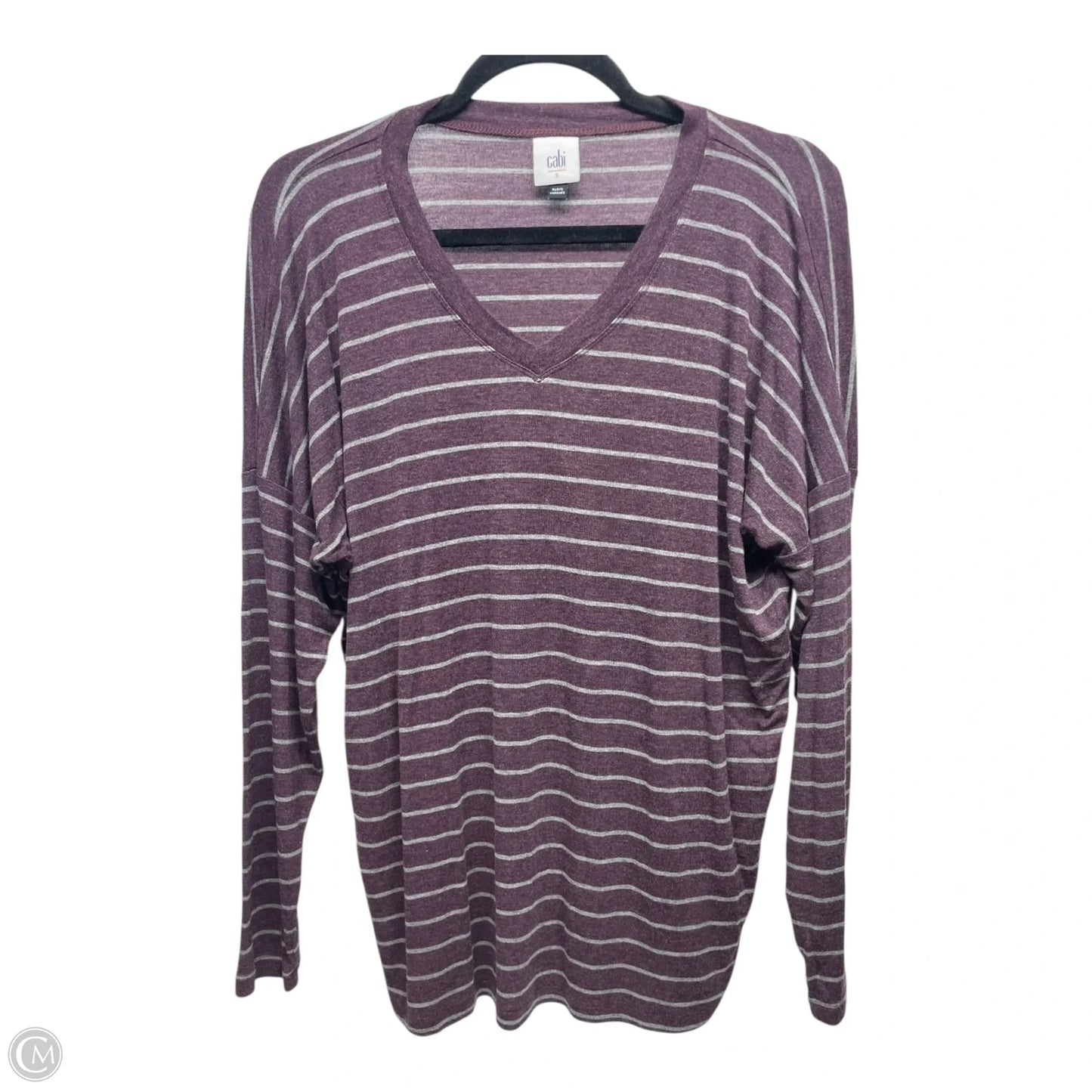 Top Long Sleeve By Cabi In Striped Pattern, Size: S