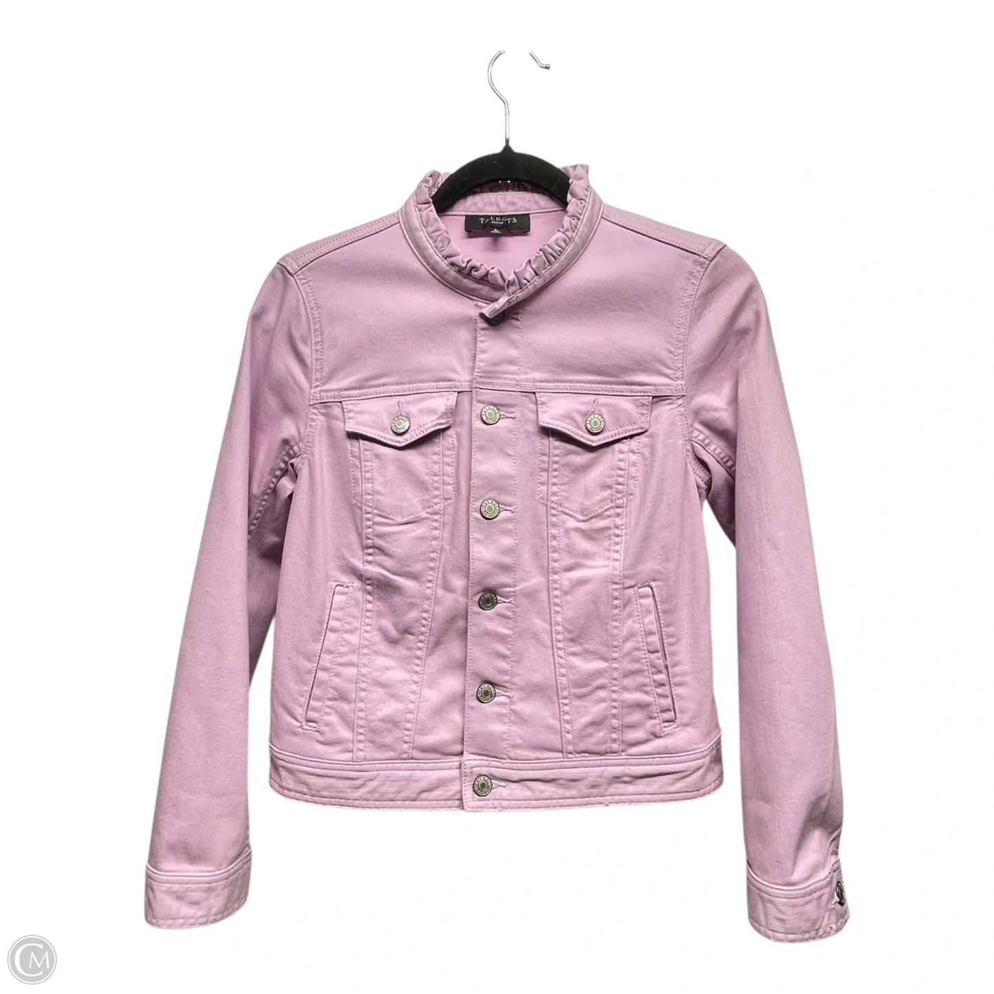 Jacket Denim By Talbots In Pink, Size: Sp