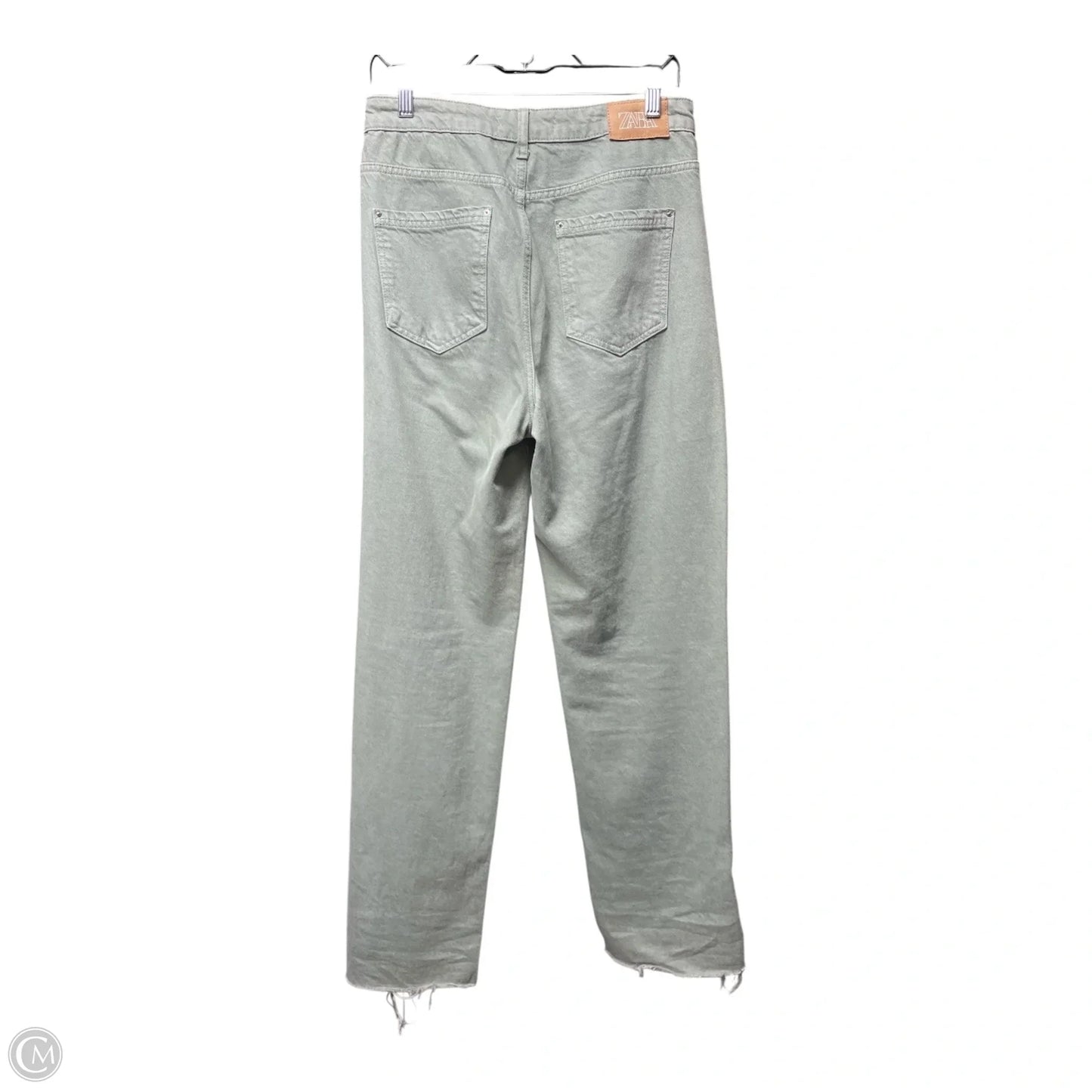 Jeans Straight By Zara In Green, Size: M