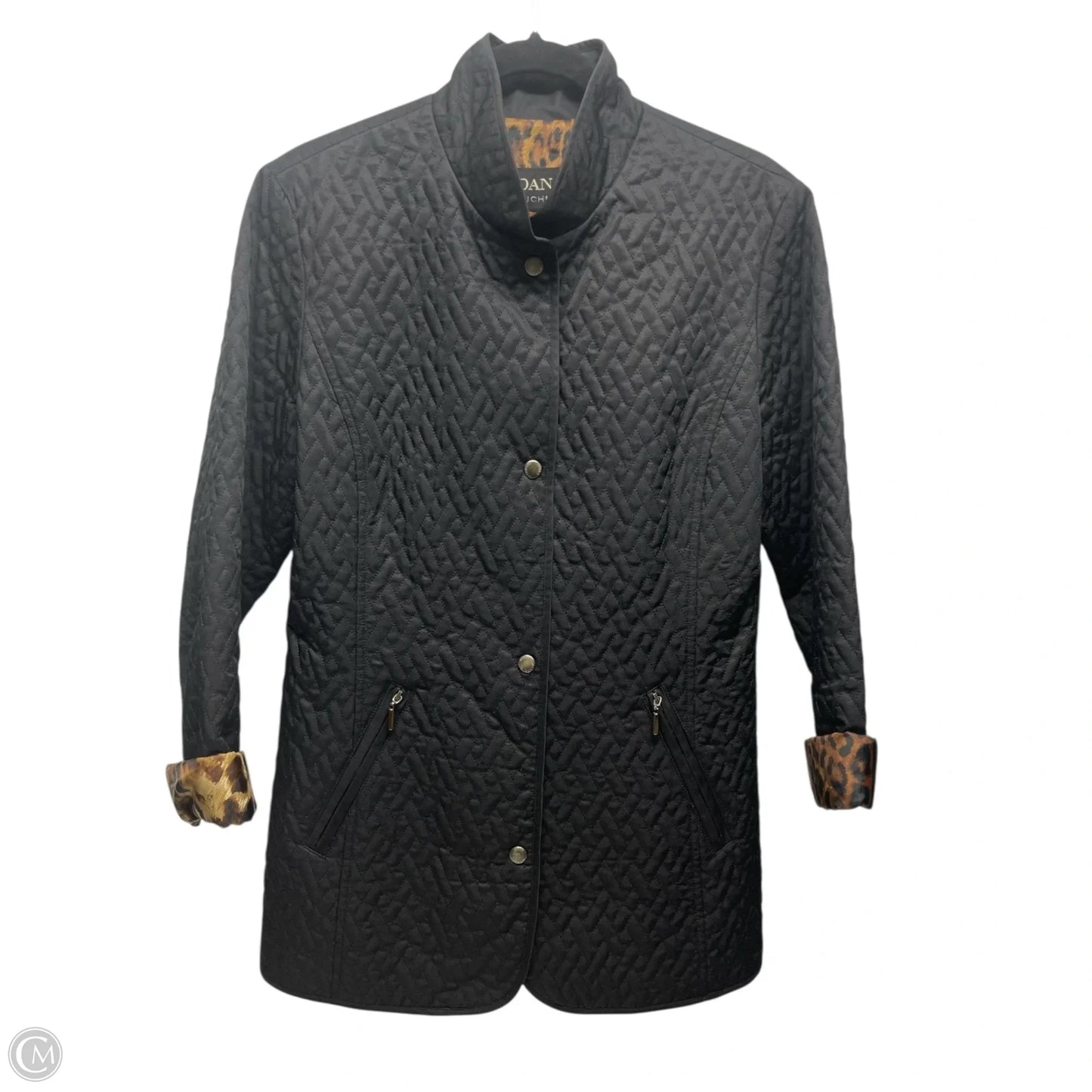 Jacket Puffer & Quilted By Dana Buchman In Black, Size: L