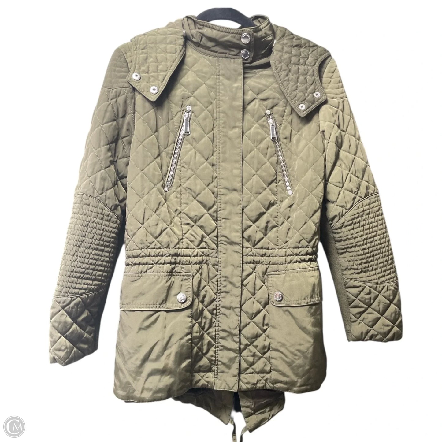 Coat Puffer & Quilted By Bcbg In Green, Size: M
