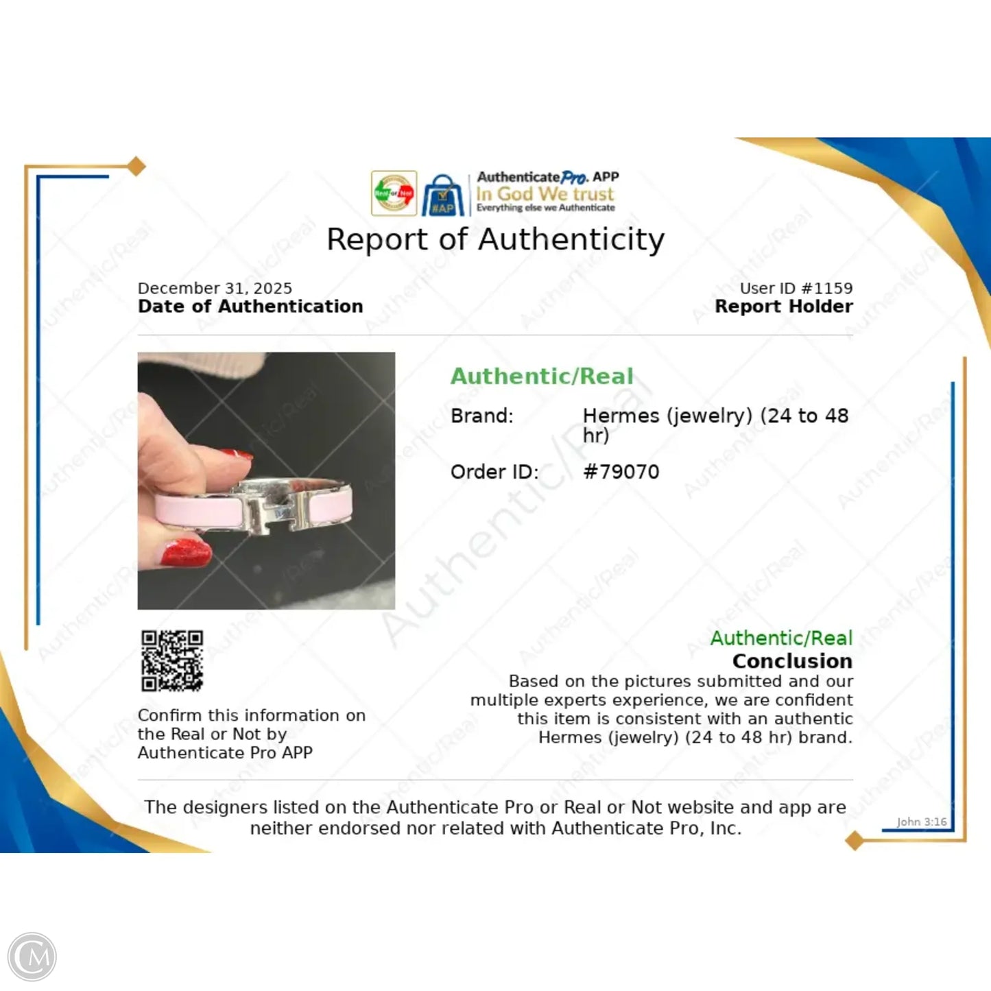 Bracelet Luxury Designer By Hermes