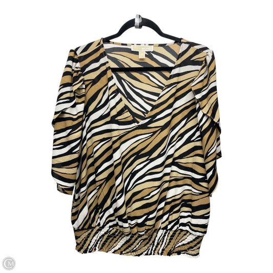 Top Short Sleeve By Michael By Michael Kors In Animal Print, Size: 1x