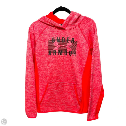 Athletic Sweatshirt Hoodie By Under Armour In Coral, Size: S