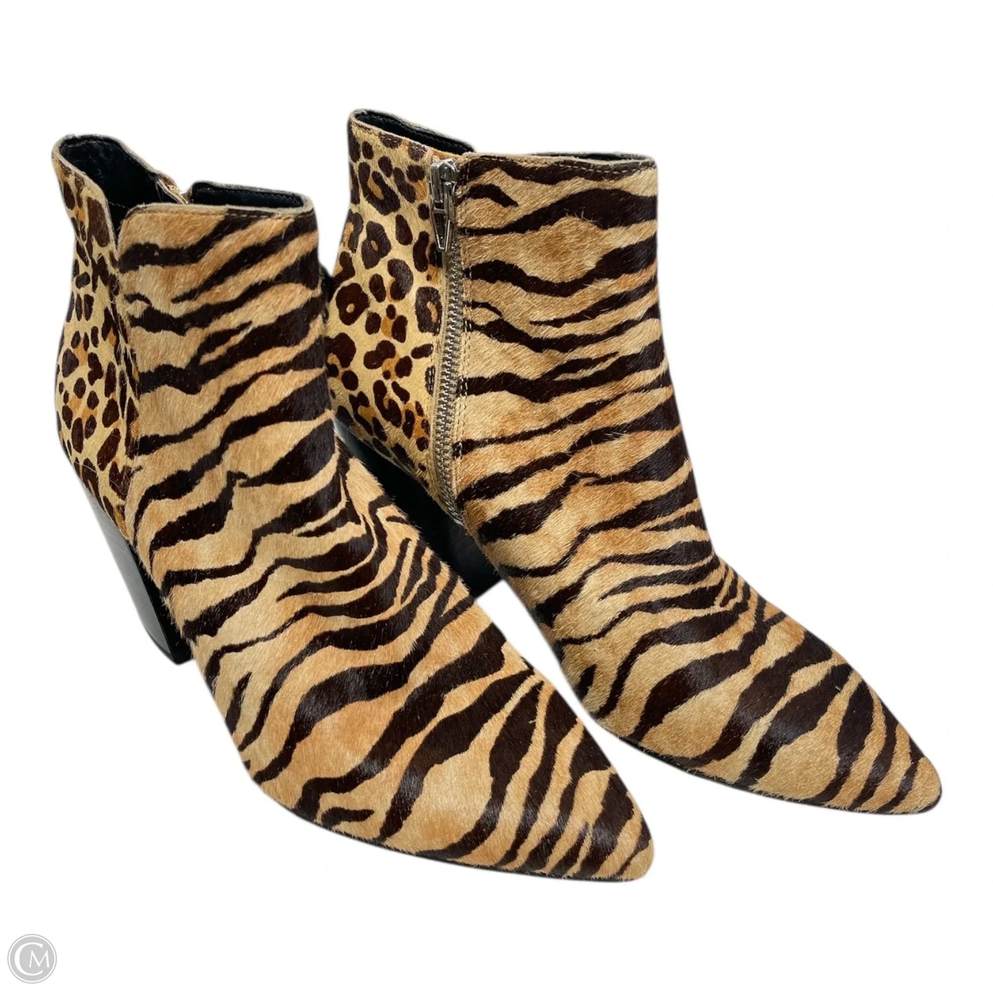 Boots Ankle Heels By Dolce Vita In Animal Print, Size: 8.5