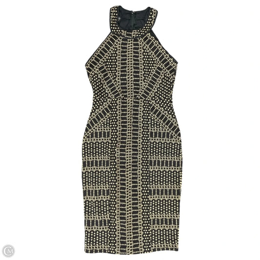 Dress Casual Short By Bcbgmaxazria In Black & Tan, Size: M