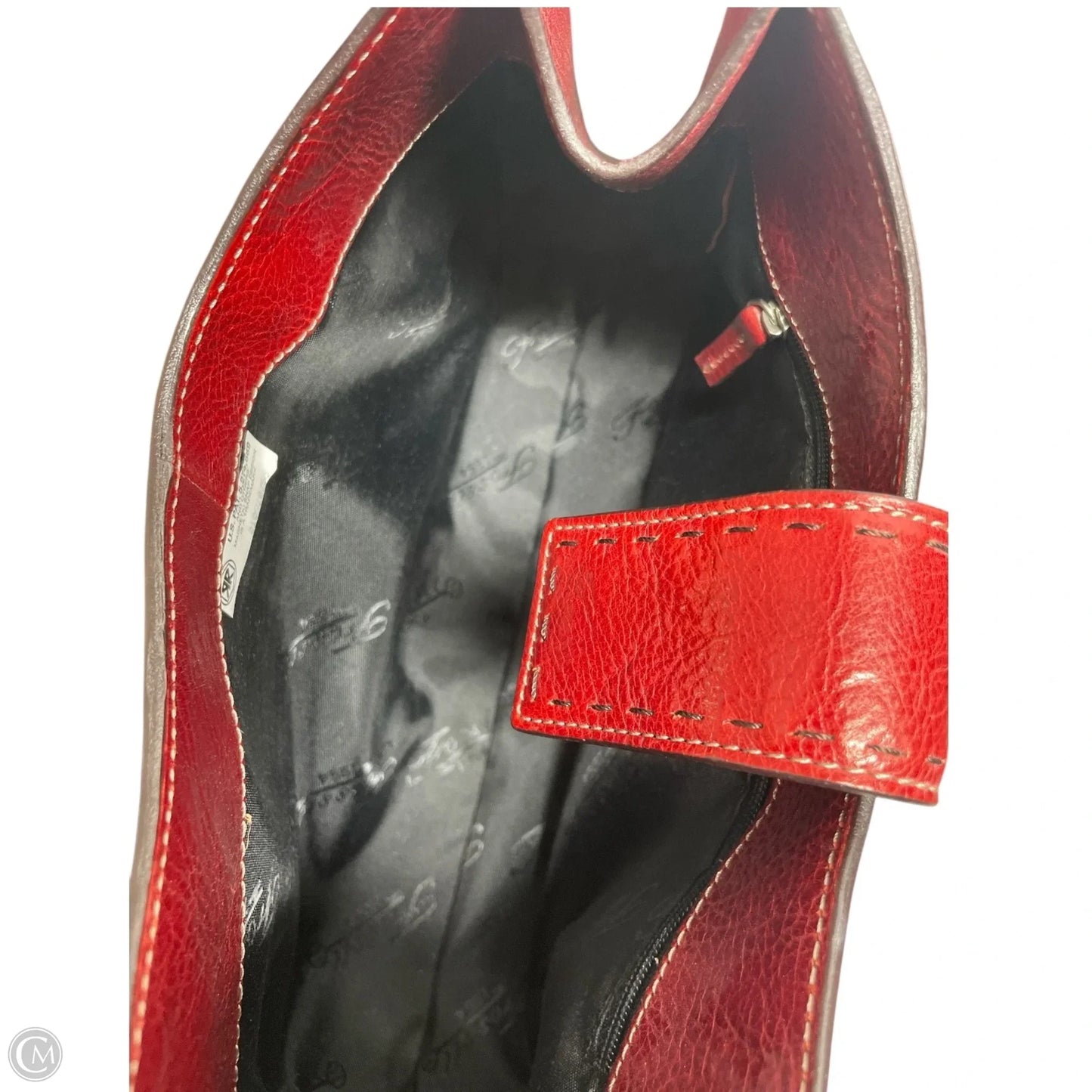 Handbag Leather By Fossil, Size: Small