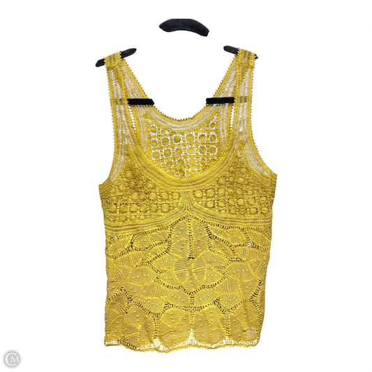 Top Sleeveless Designer By Vera Wang In Yellow, Size: M