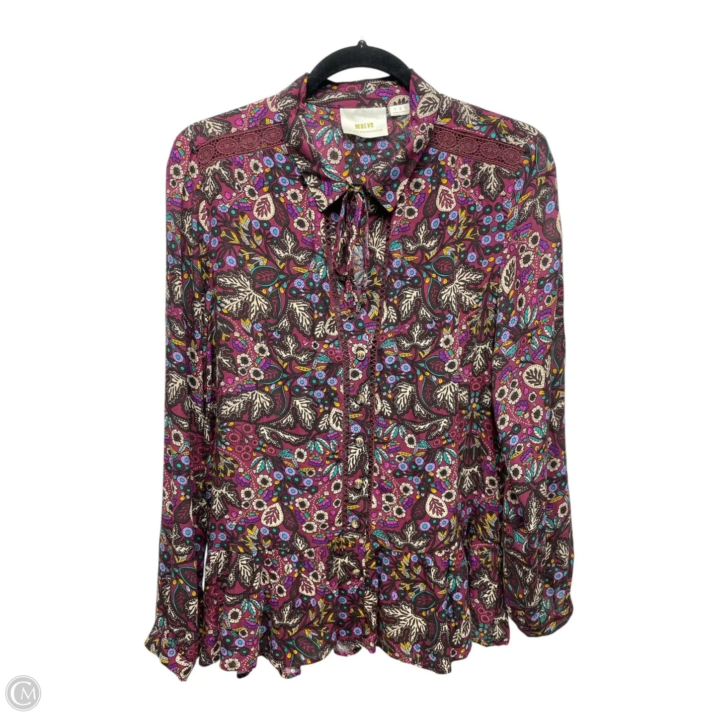 Blouse Long Sleeve By Maeve In Floral Print, Size: 6