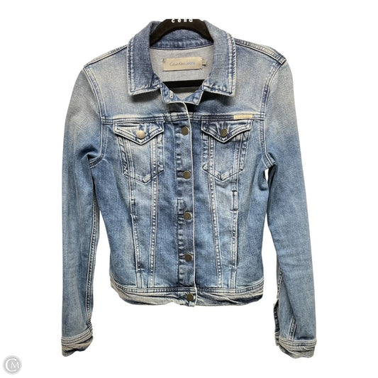 Jacket Denim By Calvin Klein In Blue Denim, Size: Xs