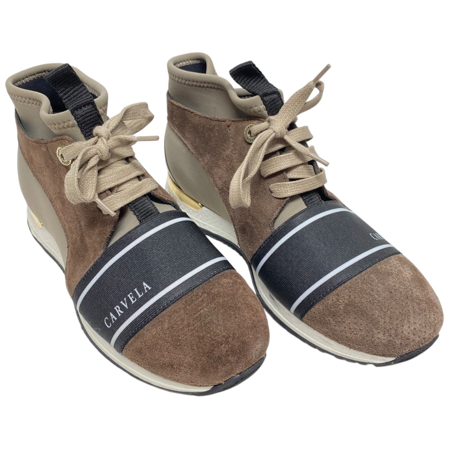 Shoes Sneakers By Carvela In Black & Brown, Size: 5.5