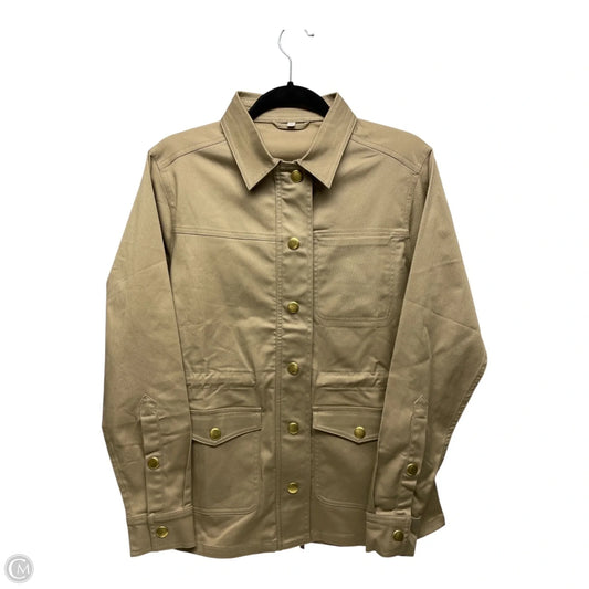 Jacket Utility By Clothes Mentor In Tan, Size: M