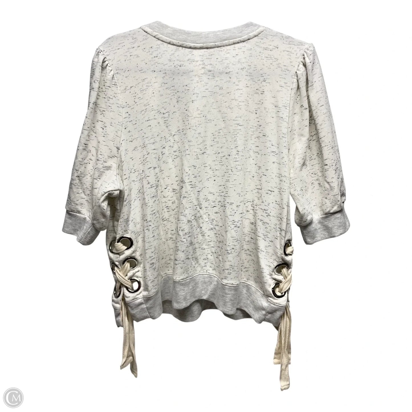 Sweatshirt Crewneck By Nicole By Nicole Miller In Ivory, Size: Xl
