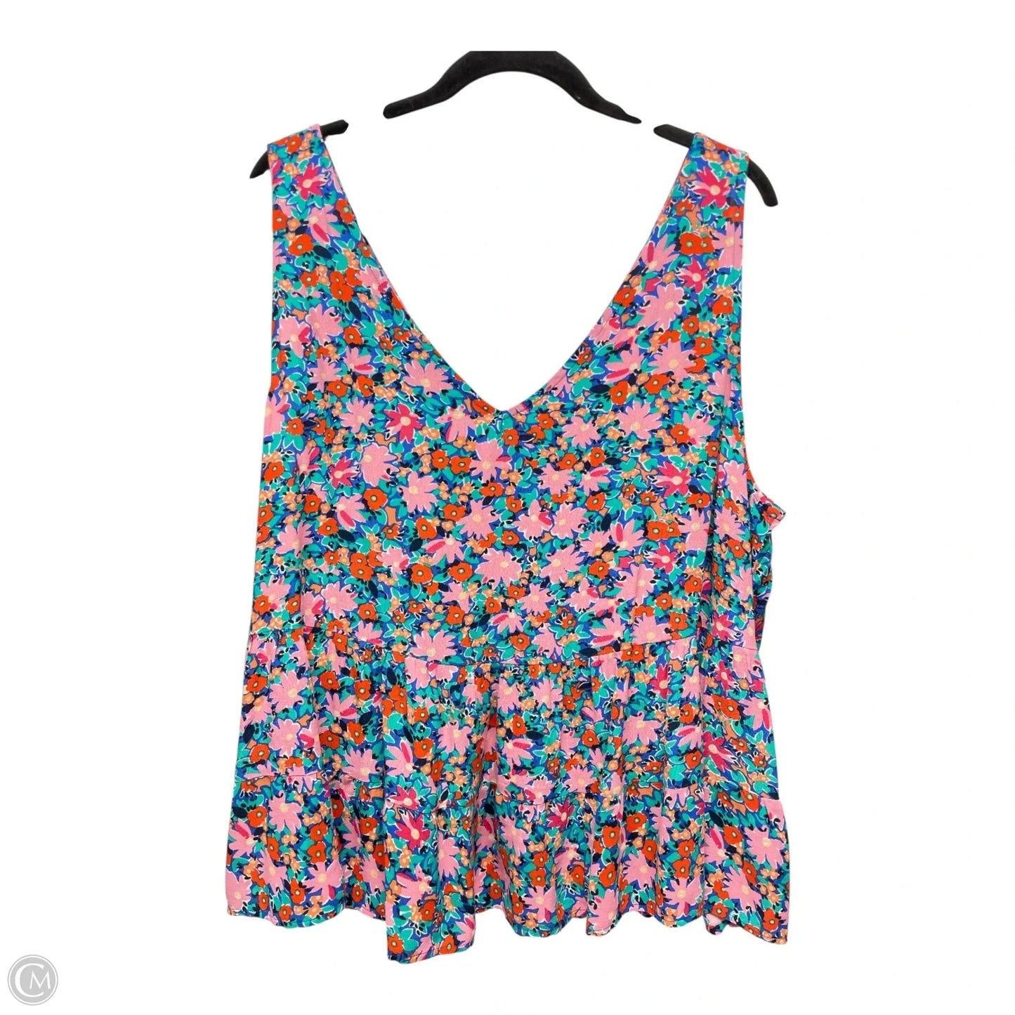 Top Sleeveless By Loft In Floral Print, Size: Xl