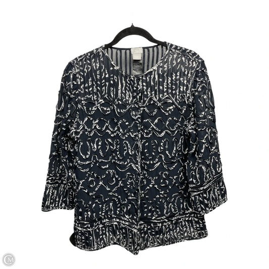 Jacket Other By Chicos In Blue & White, Size: M