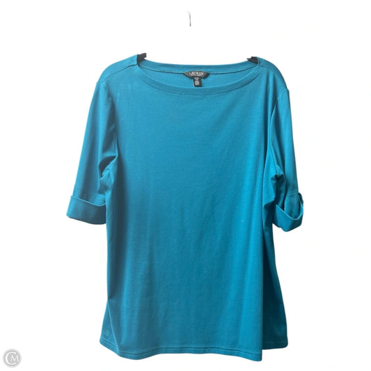 Top Short Sleeve By Lauren By Ralph Lauren In Teal, Size: 2x