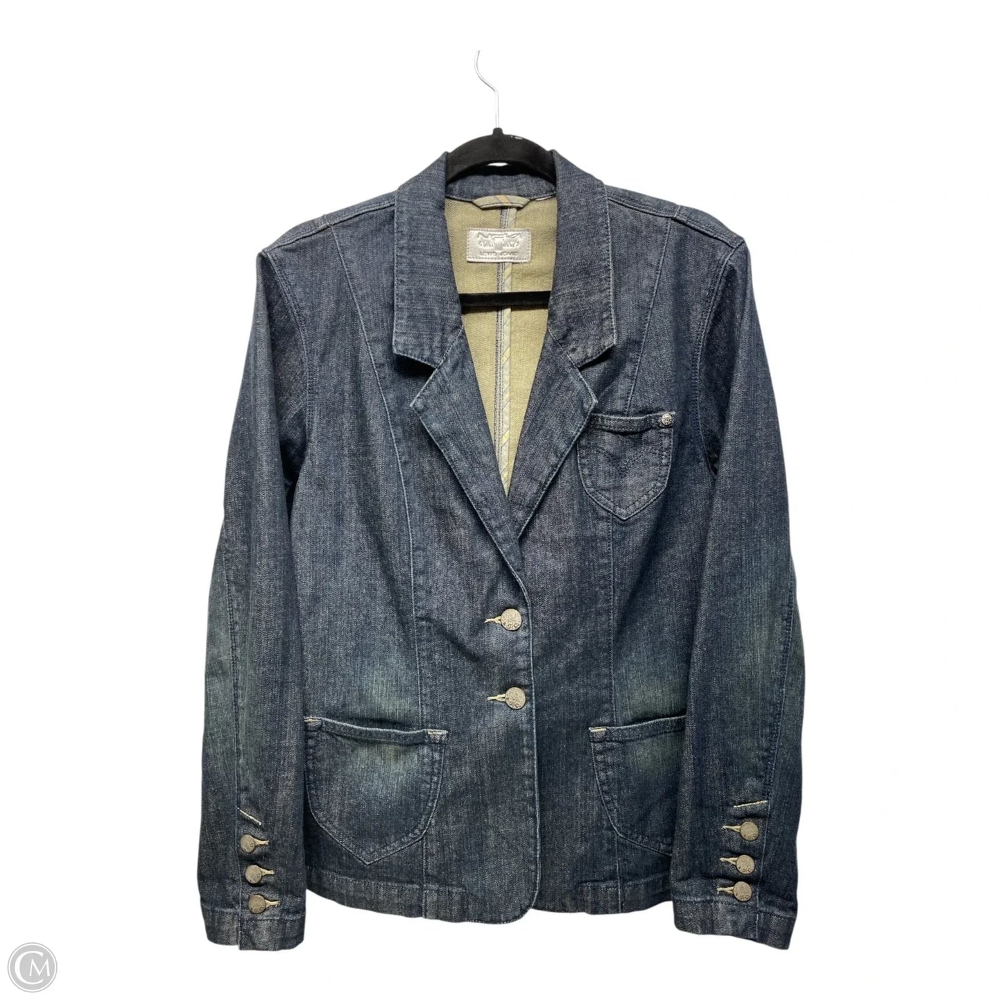 Blazer By Levis In Blue Denim, Size: M