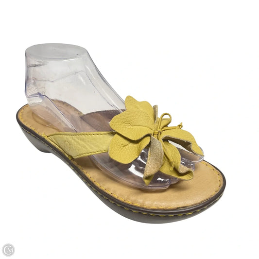 Sandals Heels Wedge By Born In Yellow, Size: 8