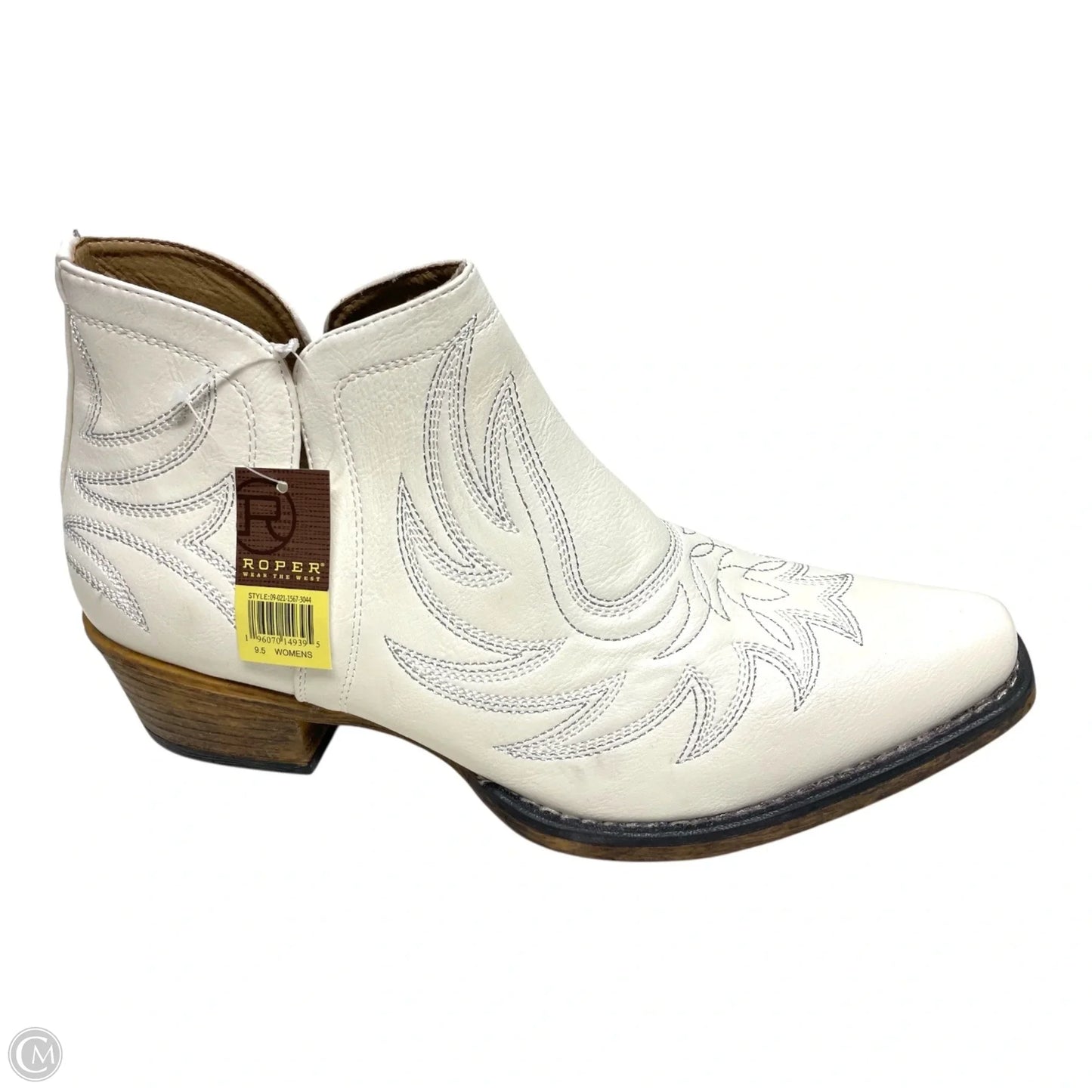Boots Western By Roper In Silver & White, Size: 9.5