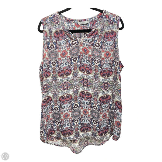 Blouse Sleeveless By Dalia In Multi-colored, Size: Xl