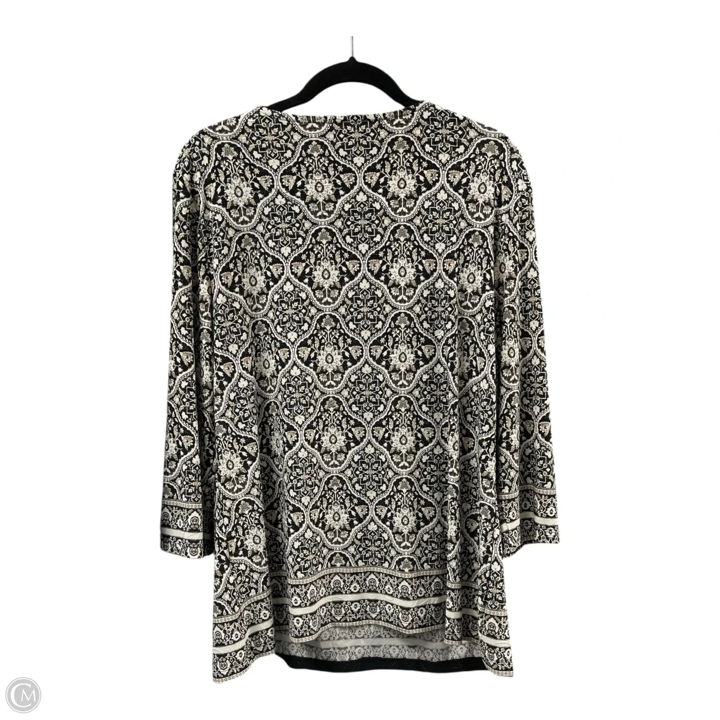 Top Long Sleeve By Jm Collections In Floral Print, Size: Xxl