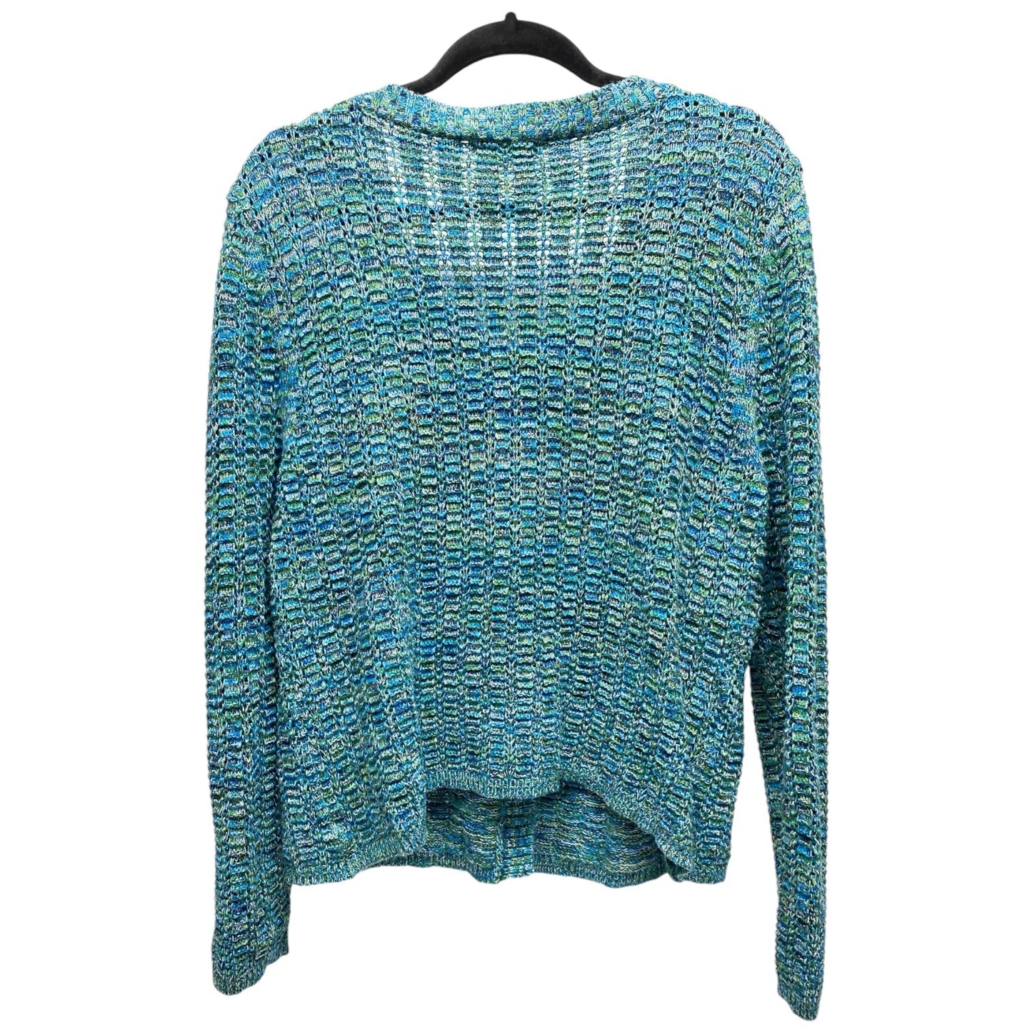 Cardigan By Liz Claiborne In Blue & Green, Size: Xl