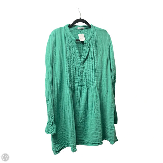 Tunic Long Sleeve By Free People In Green, Size: M